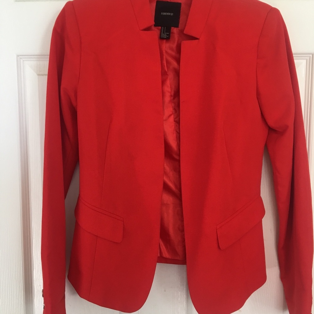 Very chic red open forever 21 blazer size small